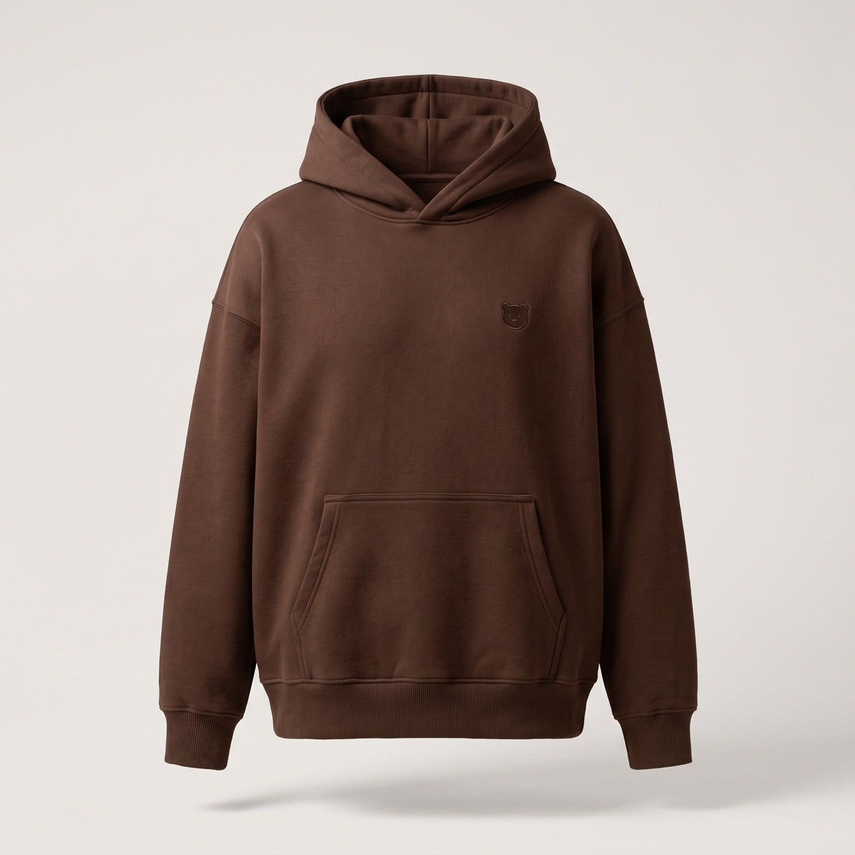 Heavyweight Bear Hoodie in Brown
