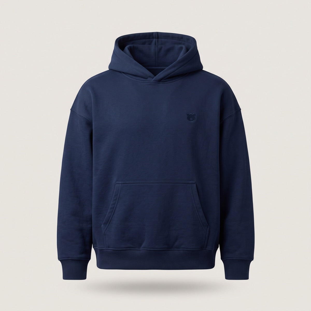 Heavyweight Bear Hoodie in Navy