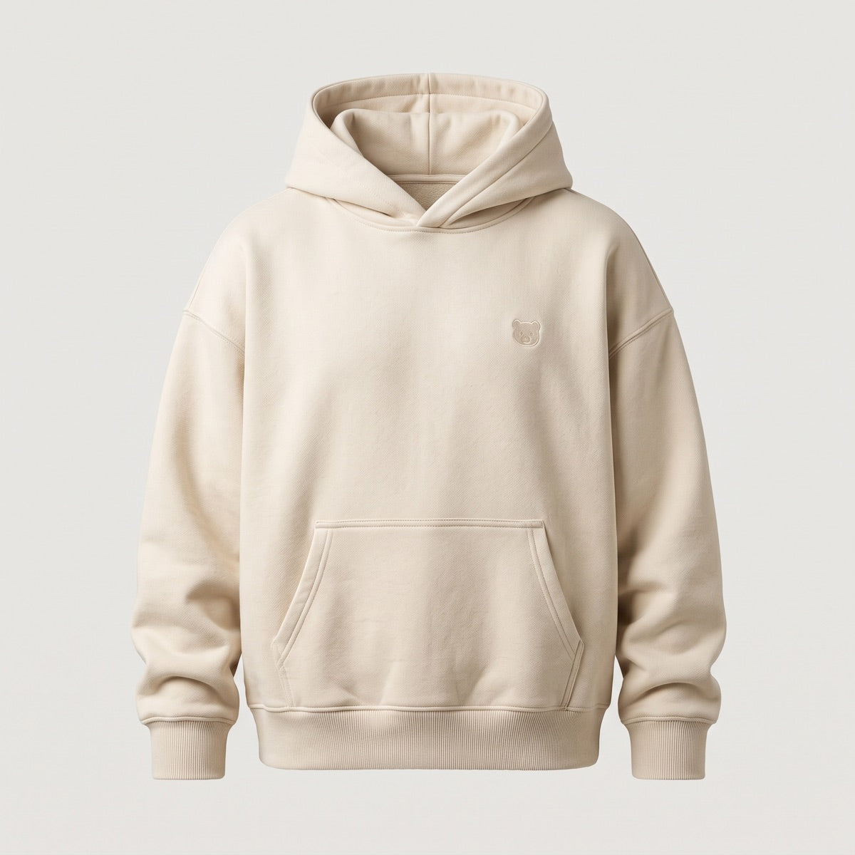Heavyweight Bear Hoodie in Oat